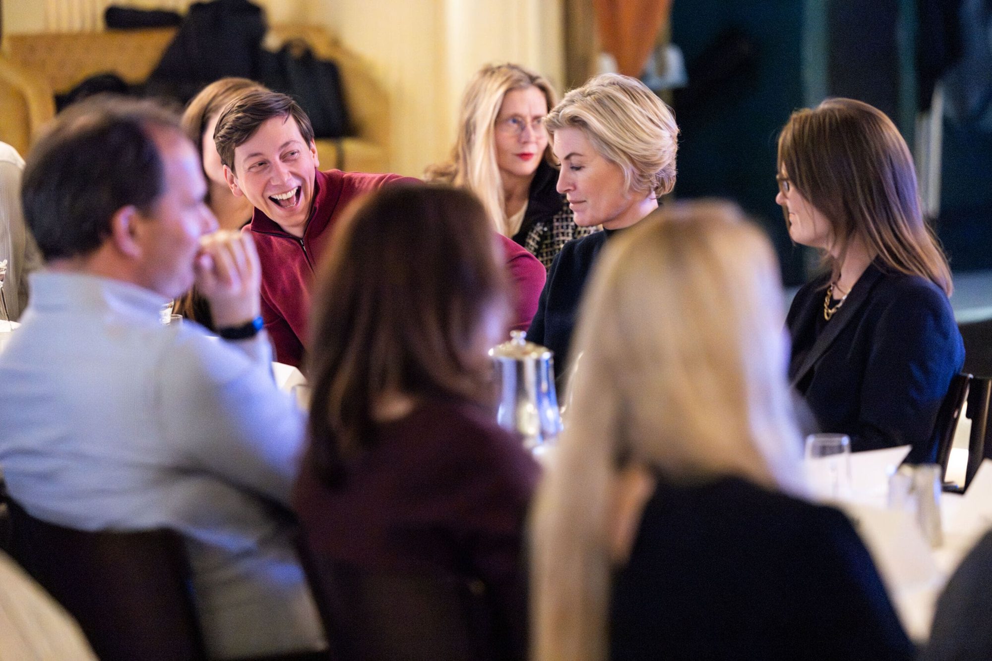 Delegates in conversation during a networking session at Sweden Sustaintech Venture Day